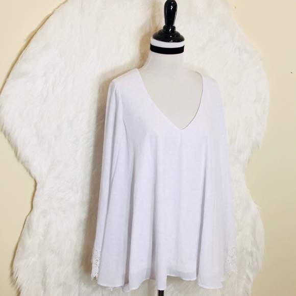 Show Me Your Mumu White Lace Embroidered Top - Picture 2 of 7